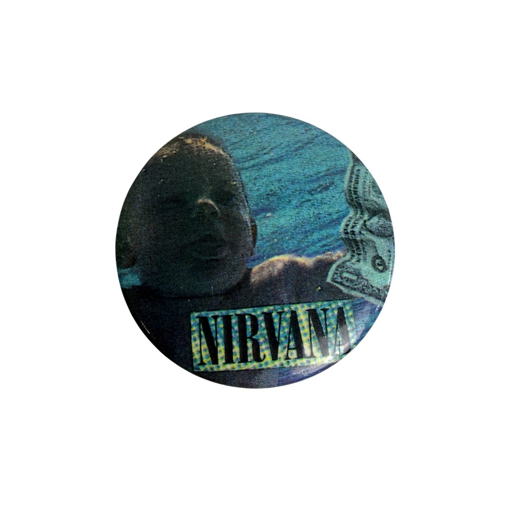 Vintage Nirvana Nevermind Pin Badge Album Cover Art Button 1.25 Inch Grunge Rock